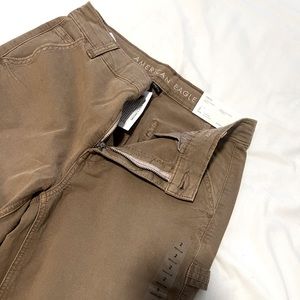 American Eagle high rise straight khaki color